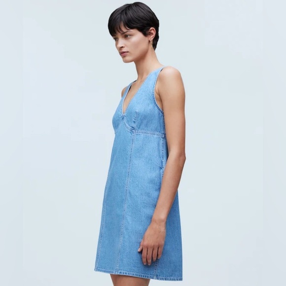 Madewell Ariana V-Neck Mini Dress - Picture 5 of 12